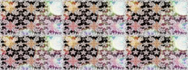 Güzel kumaş deseni. Düz Çiçek Elementleri Tasarımı. Raster illüstrasyonunda kusursuz çiçek deseni. Renkli Bahar Teması Kusursuz Arkaplan.