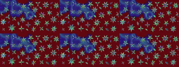 Tony 'nin kumaş kalıbını çiz. Modaya uygun kumaş deseni. Raster illüstrasyonu. Küçük çiçekte sevimli çiçek deseni var..