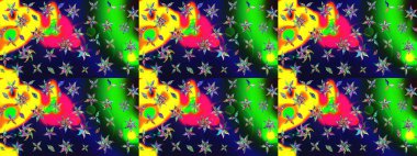 Raster illüstrasyonu. Anti-stres için soyut örnek sayfası. Yeşil renklerde.