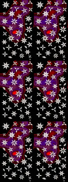 Robot resim. Raster illüstrasyonu. Küçük çiçekte sevimli çiçek deseni var..