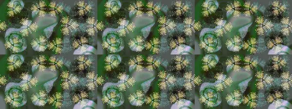 Yeşil, gri ve nötr renklerde kar tanesi süsü. Kar tanesi süsü Raster illüstrasyonu. Kar taneleri izole edildi. Güzel süs eşyası..