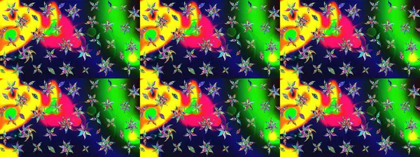 Raster illüstrasyonu. Anti-stres için soyut örnek sayfası. Yeşil renklerde.