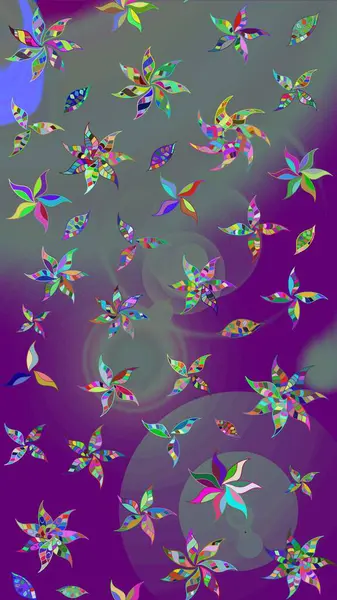 Renkli Bahar Teması eskiz kalıbı. Süslü kumaş deseni. Raster illüstrasyonundaki çiçek desenli çizim. Düz Çiçek Elementleri Tasarımı.