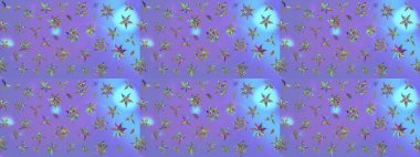 Raster illüstrasyonu. Modaya uygun kumaş deseni. Küçük çiçekteki sevimli çiçek deseni. Tony 'nin kumaş desenini çiz.