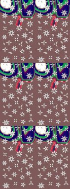 Paket kağıdı için en iyisi. Kahverengi lale çiçekli Raster eskiz deseni. Doğal kozmetik ürünleri, parfüm, çiçekçi dükkanı için bahar ihalesi tasarımı. Karşılama ya da düğün geçmişi olarak kullanılabilir.