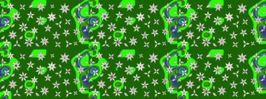 Yeşil lale çiçekli Raster eskiz deseni. Doğal kozmetik ürünleri, parfüm, çiçekçi dükkanı için bahar ihalesi tasarımı. Karşılama ya da düğün geçmişi olarak kullanılabilir. Paket kağıdı için en iyisi..