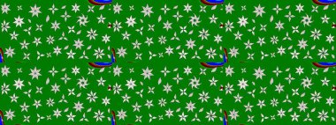 Raster Hip kumaş deseni. Eskiz Vintage Çiçek Deseni.