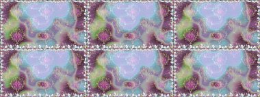 Blossoming background for printing on fabric, wallpaper and paper. Bright bouquets on a fashion grunge background. Cute seamless pattern with a small flower in a vintage style. Raster illustration.