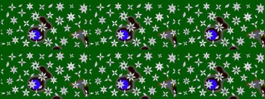 Sketch Floral Pattern in Raster illustration. Fancy fabric pattern. Colour Spring Theme sketch pattern Background. Flat Flower Elements Design.