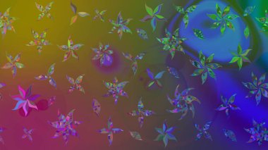 Çiçekli çizim şekli. Kahverengi renkli çiçekler. Düz Çiçek Elementleri Tasarımı. Renkli Bahar Teması çizim şablonu.