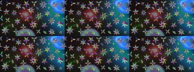 Sanat, çiçek tarzına ilham verir ve arka plan bırakır. Raster deseni. Gri el çizimi desen. Karalama çiçekleri çizim deseni.