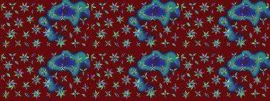 Kırmızı renkte çiçekler. Raster düz çiçek çizim deseni. Tasarım hediye paketi, tebrik kartları, posterler ve afiş tasarımı.