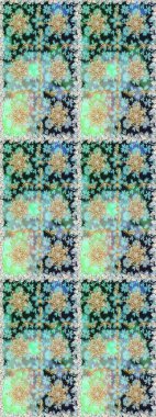 Raster illüstrasyonu. Süslü dekorasyon. Damask altın soyut çiçek nötr renklerde pürüzsüz desen.