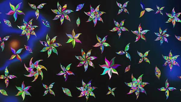 Gri renklerde. Gri renkli gri papatya deseni. Raster illüstrasyonu.