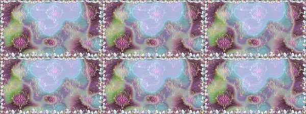 Blossoming background for printing on fabric, wallpaper and paper. Bright bouquets on a fashion grunge background. Cute seamless pattern with a small flower in a vintage style. Raster illustration.