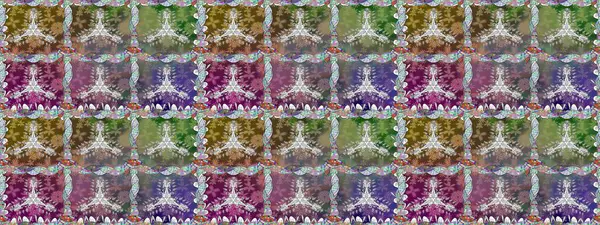 Parmak izi, kumaş, duvar kâğıdı, tekstil için raster dokusu. İşlemeli çiçekli, dikişsiz desen. Renkli grunge soyut arkaplanı Cologray çiçekleriyle zenginleştirir.