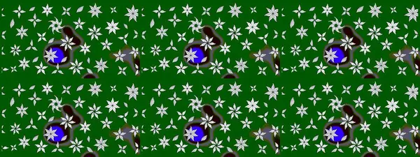 Sketch Floral Pattern in Raster illustration. Fancy fabric pattern. Colour Spring Theme sketch pattern Background. Flat Flower Elements Design.