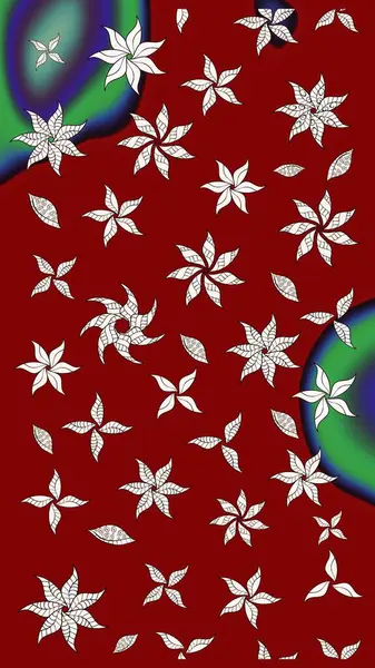 Çiçekler suluboya eskiz deseni. Raster Stili kumaş deseni.