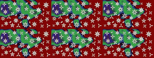 Kırmızı renkte etnik çiçeklerle süslenmiş zarif bir eskiz şekli. Raster Çiçek İllüstrasyon Şirin Tekstil.