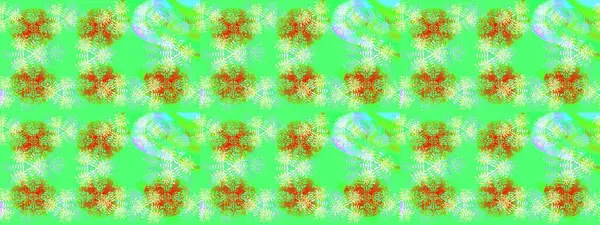 Yeşil, mavi ve turuncu renkli şirin kar taneleri. Soyut duvar kâğıdı, ambalaj dekorasyonu. Kışın sembolü, mutlu noeller, mutlu yeni yıl kutlaması Raster illüstrasyonu. Kar tanesi kadar basit..