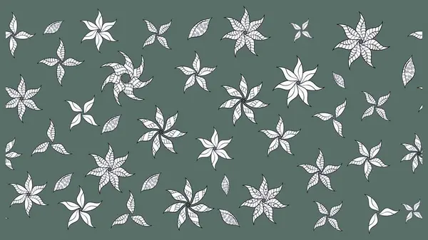 Tekstil, kumaş, ambalaj, hatıra defteri için hoş bir çiçek arkaplanı. Çocuksu tasarım. Tarafsız bir arkaplanda. Elle çizilmiş karalama çiçekleri ile Raster çizim deseni.