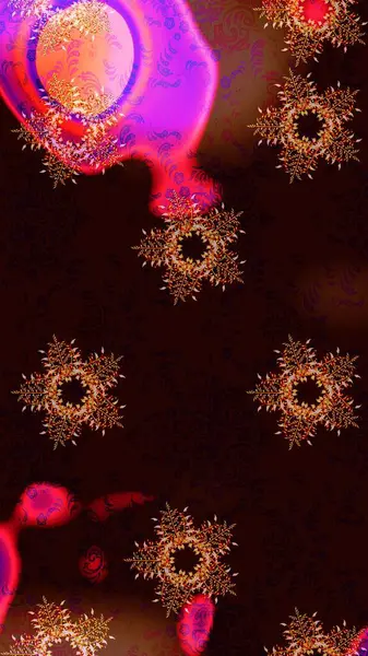 Yüzey için tekrarlanan doku, ambalaj kağıdı, siyah, kahverengi ve kırmızı renkte kar tanesi. Kış kar taneleri, raster arka plan.