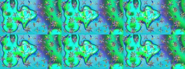 Mavi renkli şirin çiçek deseni. Raster Modaya uygun kumaş deseni. Renkli Bahar Teması eskiz kalıbı. Düz Çiçek Elementleri Tasarımı.