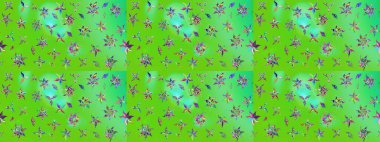 Raster çiçek izi. Klasik taslak çizimi. Çiçek yeşili çizim deseni.