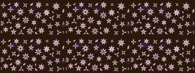 Renkli kahverengi çizim deseni. Tekstil ve kapak tasarımı için mükemmel. Kahverengi renkli çiçekler. Doodle tarzı. Elle çizilmiş sonbahar çiçeği deseni..