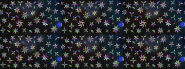 Gri renkli çiçekler. Düz Çiçek Elementleri Tasarımı. Renkli Yaz Temalı eskiz kalıbı. Raster illüstrasyonunda çiçek deseni çizimi.