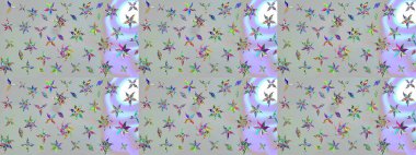 Parmak izi, kumaş, duvar kâğıdı, tekstil için raster dokusu. Nakış desenli çiçek deseni. Renkli grunge soyut arkaplanı Cologray çiçekleriyle zenginleştirir.