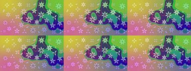 Raster illüstrasyonu. Kumaş, duvar kağıdı ve kağıt üzerine baskı yapmak için gelişen arka plan. Moda arka planında parlak buketler. Eski usul küçük çiçekli şirin bir eskiz deseni..