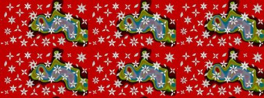 Güzel kumaş deseni. Raster illüstrasyonu. Bahar çiçekli güzel bir çiçek deseni..