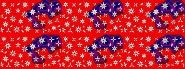 Renkli Bahar Teması eskiz kalıbı. Güzel kumaş deseni. Raster illüstrasyonu. Zentangle soyut çiçekleri. Karalama çiçeği. Düz Çiçek Elementleri Tasarımı.