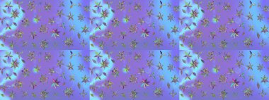 Renkli Bahar Teması eskiz kalıbı. Düz Çiçek Elementleri Tasarımı. Süslü kumaş deseni. Raster illüstrasyonunda çiçek deseni çizimi.