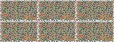 Raster. Tarafsız ve mavi renkli bir resim. Kelebeklerle kusursuz desen. Tekstil, kumaş, baskı ve davet için arkaplan.