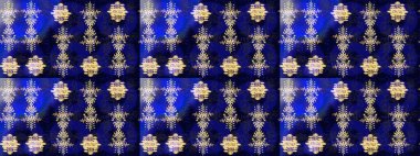 Mavi, siyah ve mor renkli kar taneleri. Raster illüstrasyonu. Renkli arka planda izole tatlı kar taneleri. Kar tanesi raster deseni.