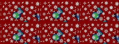 Süslü kumaş deseni. Raster deseni. Çiçekli çiçek deseni, suluboya..