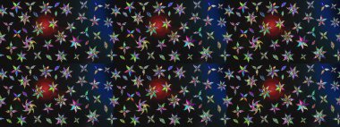 Raster illüstrasyonu. Gri renkli Asya tekstili. Suluboya çiçekli çiçek deseni.