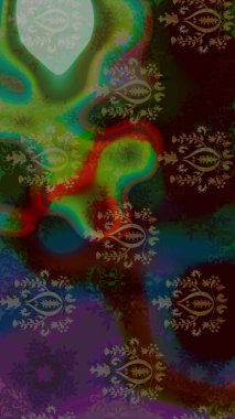 Renkli arka planda izole tatlı kar taneleri. Raster illüstrasyonu. Yuvarlak raster kar tanesi. Soyut kış kahverengi ve yeşil süs. Güzel kar tanesi..