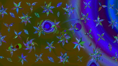 Renkli Bahar Teması eskiz kalıbı. Çiçek deseni. Raster güzel kumaş deseni çiziyor. Düz Çiçek Elementleri Tasarımı.