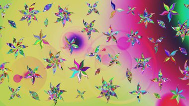 Tarafsız çiçekli eskiz deseni, suluboya çiçek deseni, sevimli çiçek, duvar kağıdı, kart veya kumaş için fayanslı. Raster - stok.