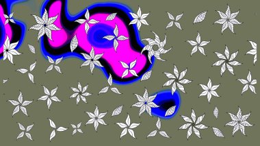 Raster illüstrasyonu. Küçük çiçekteki sevimli çiçek deseni. Çizim.