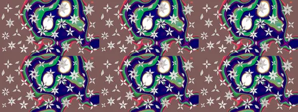 Çiçek desenli eskiz. Kahverengi renkli çiçekler. Tişört baskısı için çiçek boyama rasteriName.