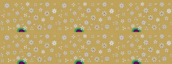 Sarı renkli çiçekler. Çizim çiçek deseni duvar kâğıdı olarak kullanılabilir. Raster illüstrasyonu.