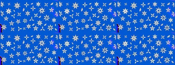 Tekstil için suluboya eskiz deseni. Şirin çiçekli, desenli, mavi renkli renkli bir eskiz deseni. El çizimi çiçek çizimi deseni (fayans)).