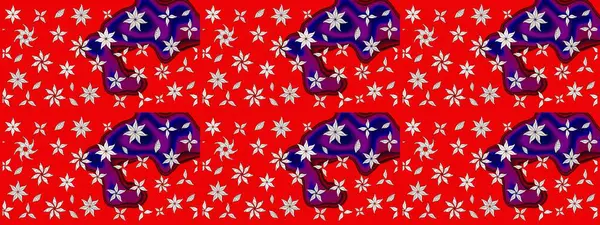 Renkli Bahar Teması eskiz kalıbı. Güzel kumaş deseni. Raster illüstrasyonu. Zentangle soyut çiçekleri. Karalama çiçeği. Düz Çiçek Elementleri Tasarımı.