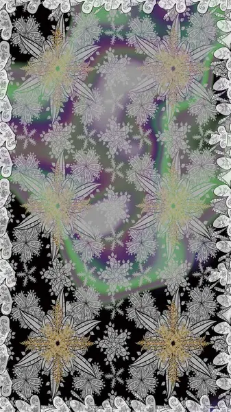 Suluboya resim taklit Raster çizimi. Gri renkler. Yaz çiçekleri teması. El çizimi, soyut ve süslü elementler. Klasik çiçekler..