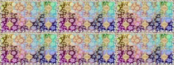 Klasik çiçek dokusu. Altın şablon. Raster illüstrasyonu. Kart, duvar kağıdı, ambalaj ve tekstil için klasik tasarım. Kusursuz desenli altın elementler. Tarafsız renklerde Royal retro.