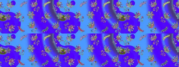 Mor, mavi ve yeşil renkte çiçekler. Elle boyanmış suluboya, kusursuz çiçekler ve bitkiler..